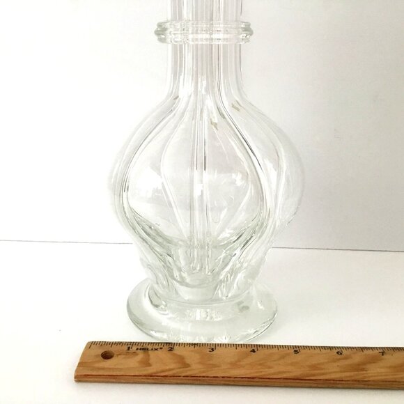 VTG Mid Century Modern Czechoslovakian Glass Decanter Barware Original Stoppers - Picture 6 of 9